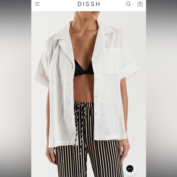 Dissh RORY STRIPE DRAWSTRING US Size 8 Black and Tan - Picture 3 of 8